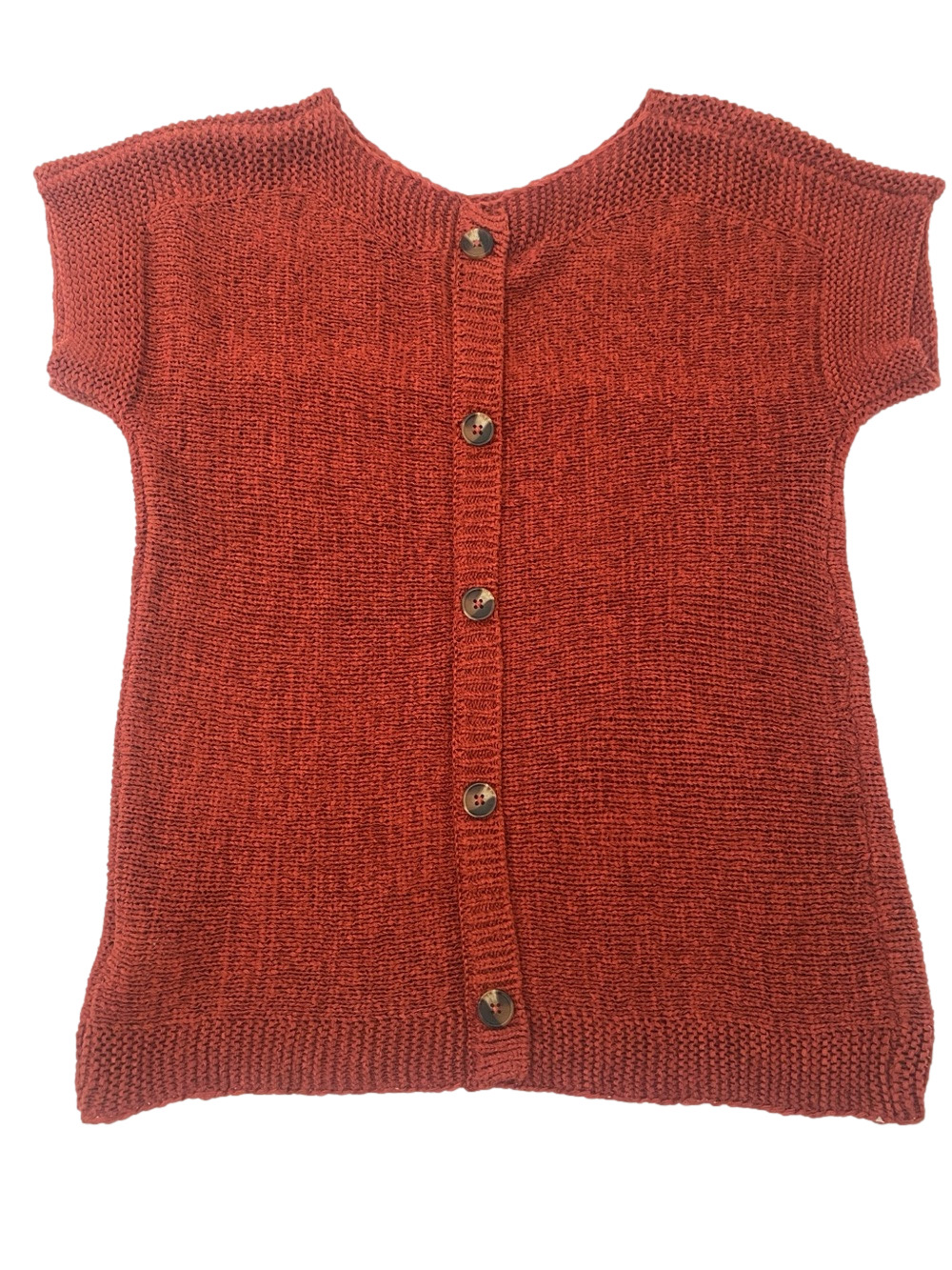 Cable & Gauge Burnt Orange Knit Top, Size S - Picture 7 of 7